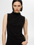Marwa Sl High Neck Top - Black