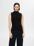 Marwa Sl High Neck Top - Black