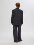Bex Ls Oversized Blazer - Dark Grey Check
