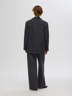 Bex Ls Oversized Blazer - Dark Grey Check