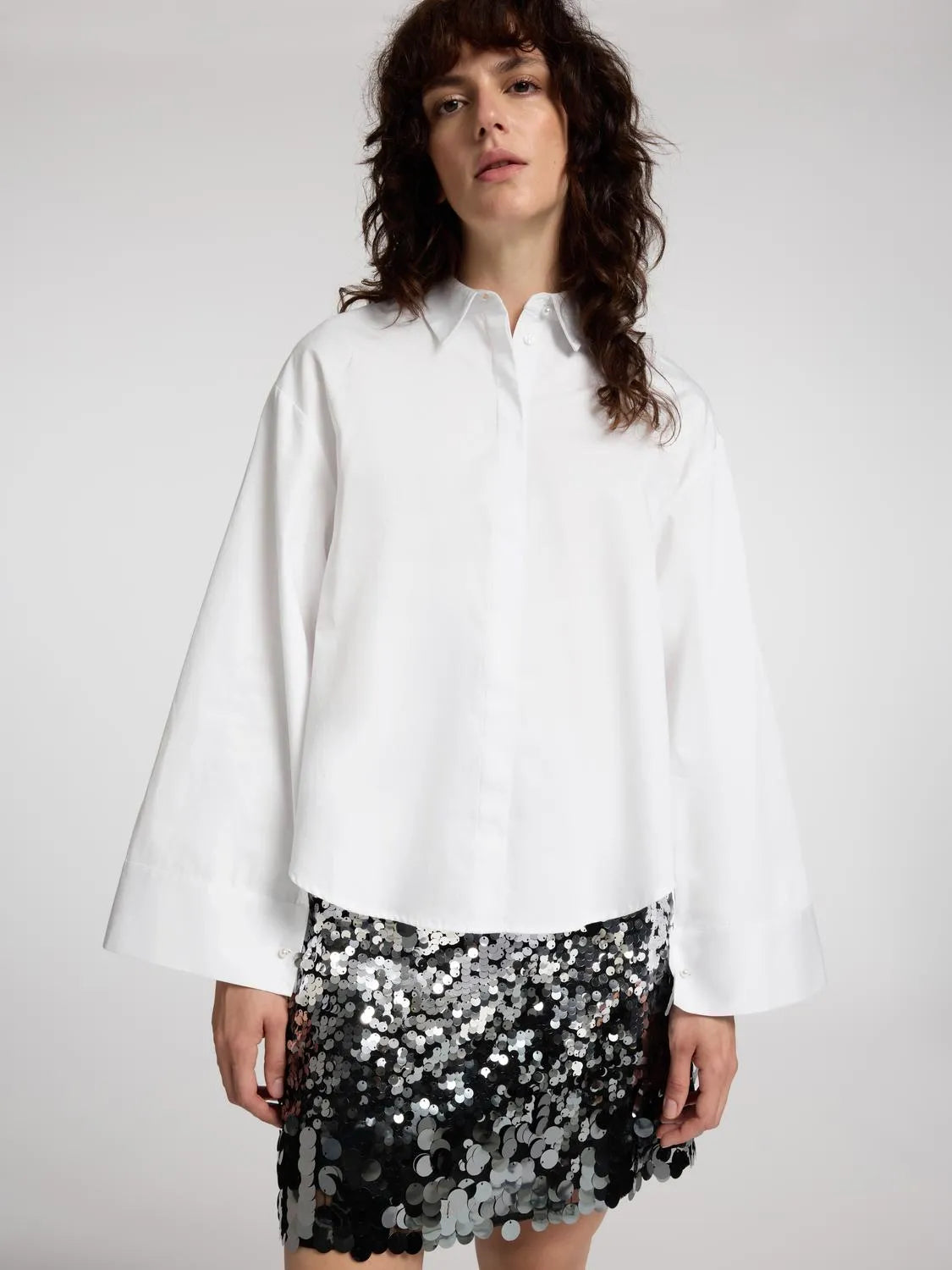 Jody Ls Pearl Button Shirt - Bright White