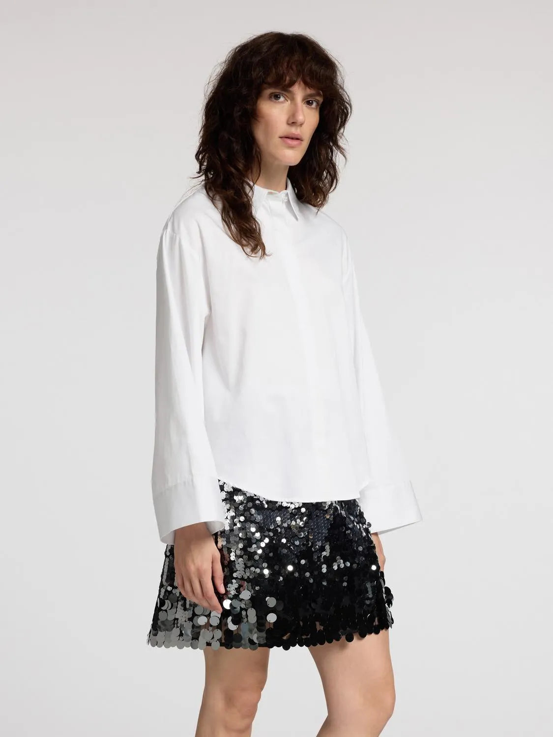 Jody Ls Pearl Button Shirt - Bright White