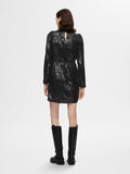 Ari-Colyn Ls Short Sequins Dress - Svart