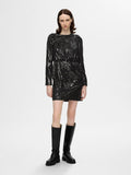 Ari-Colyn Ls Short Sequins Dress - Svart
