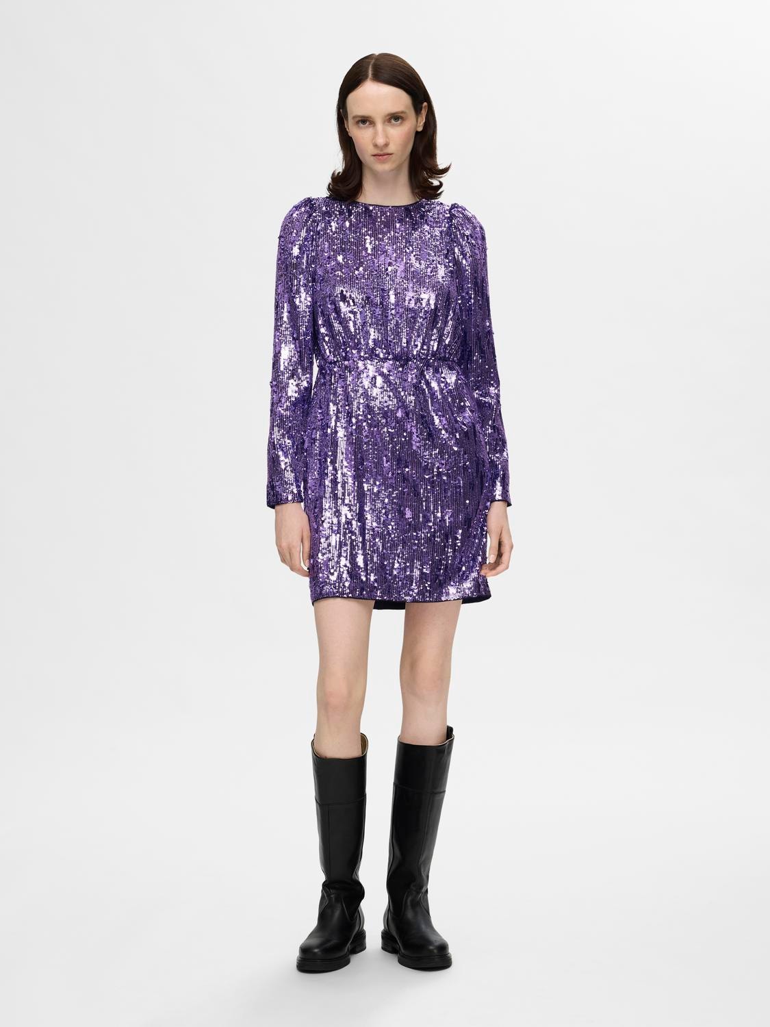 Ari-Colyn Ls Short Sequins Dress - Liberty