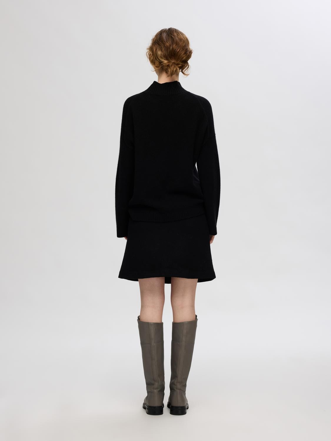 Woon Hw Short Wool Skirt - Black