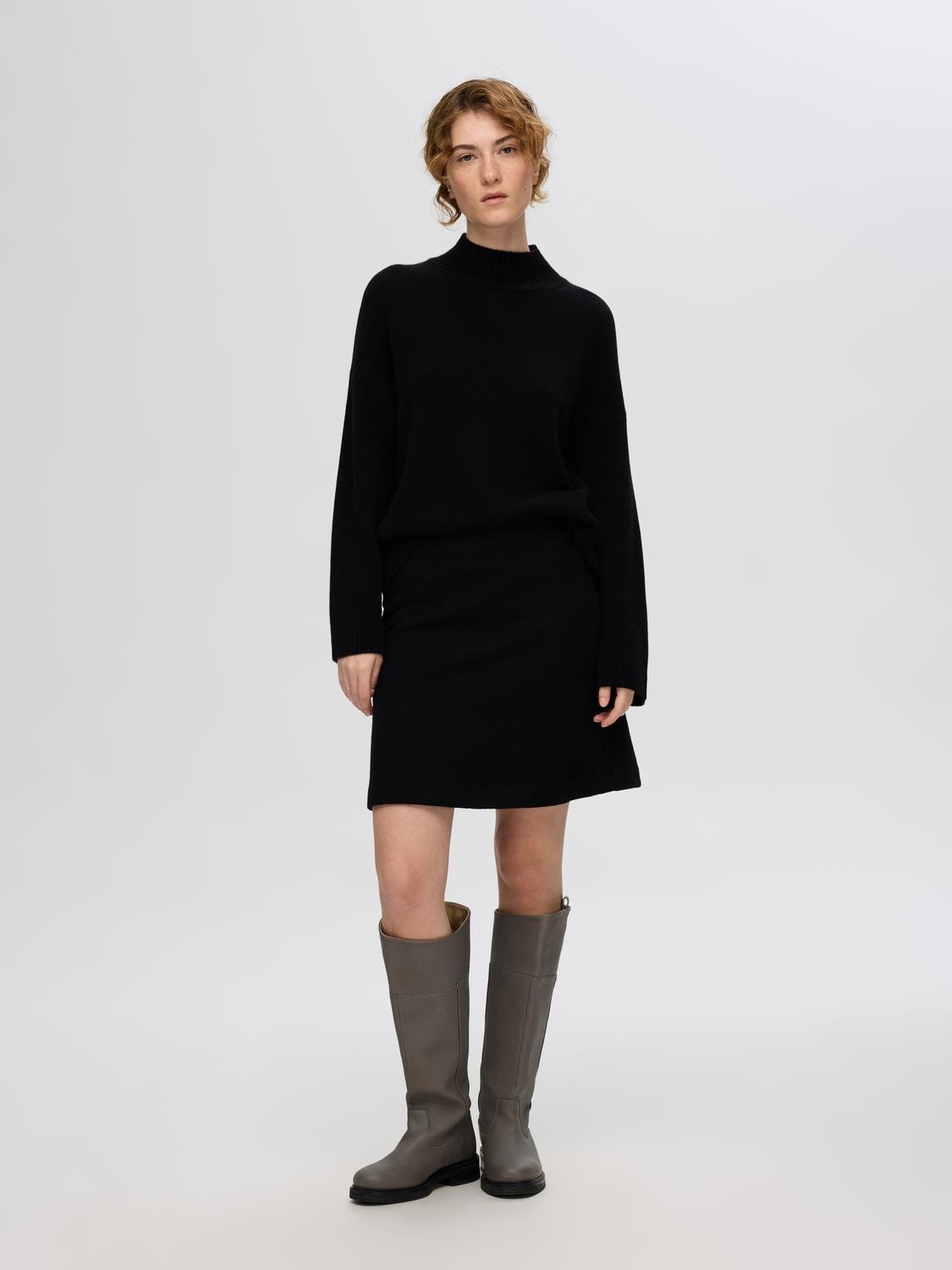 Woon Hw Short Wool Skirt - Black