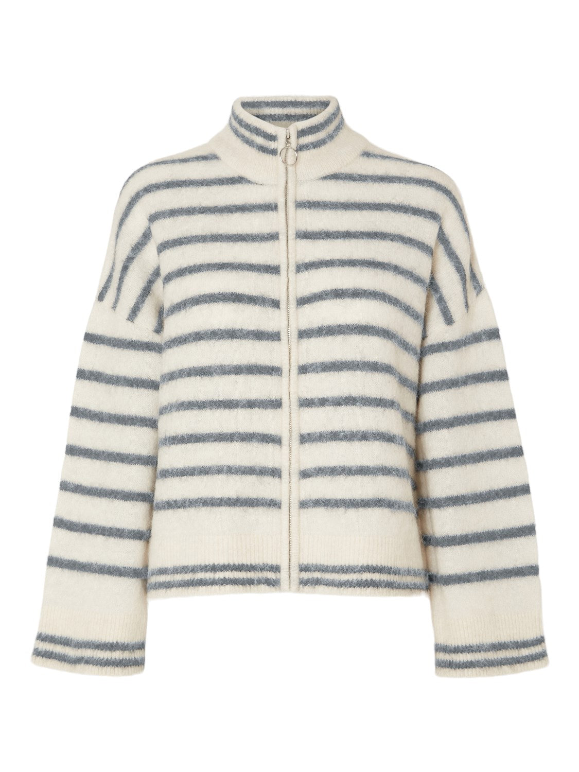 Ras Stripe Ls Knit Cardigan Ex - Birch Stripes / Lgm