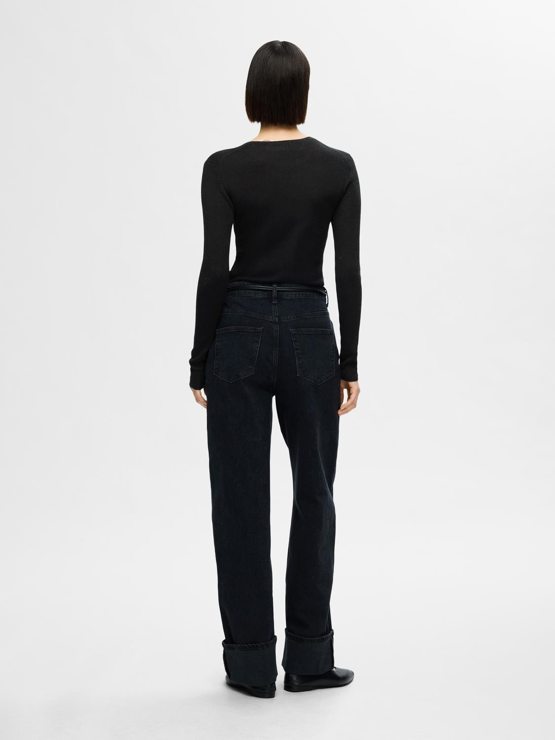 Naja Ls Knit O-Neck - Black