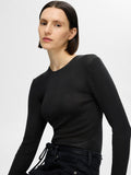 Naja Ls Knit O-Neck - Black