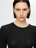 Naja Ls Knit O-Neck - Black