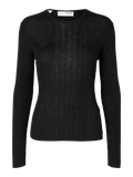 Naja Ls Knit O-Neck - Black