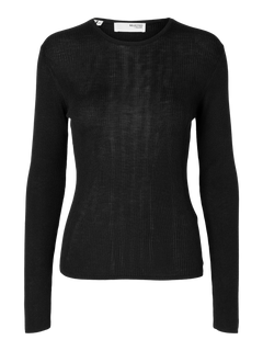 Naja Ls Knit O-Neck - Black