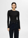 Naja Ls Knit O-Neck - Black