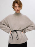 Cille Cashmere Blend High Neck - Irish Cream Melange