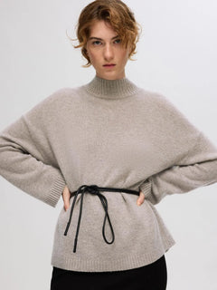 Cille Cashmere Blend High Neck - Irish Cream Melange