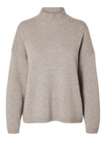 Cille Cashmere Blend High Neck - Irish Cream Melange