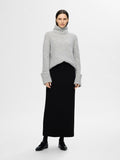 Sia Ras Ls Knit High Neck - Light Grey Melange
