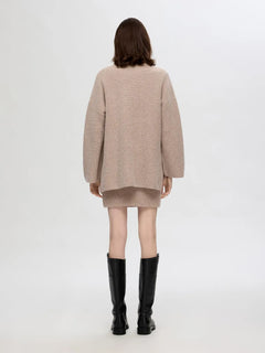 Mary Ls Long Knit Roll Neck - Irish Cream