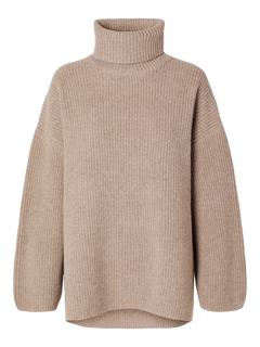 Mary Ls Long Knit Roll Neck - Irish Cream