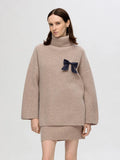 Mary Ls Long Knit Roll Neck - Irish Cream