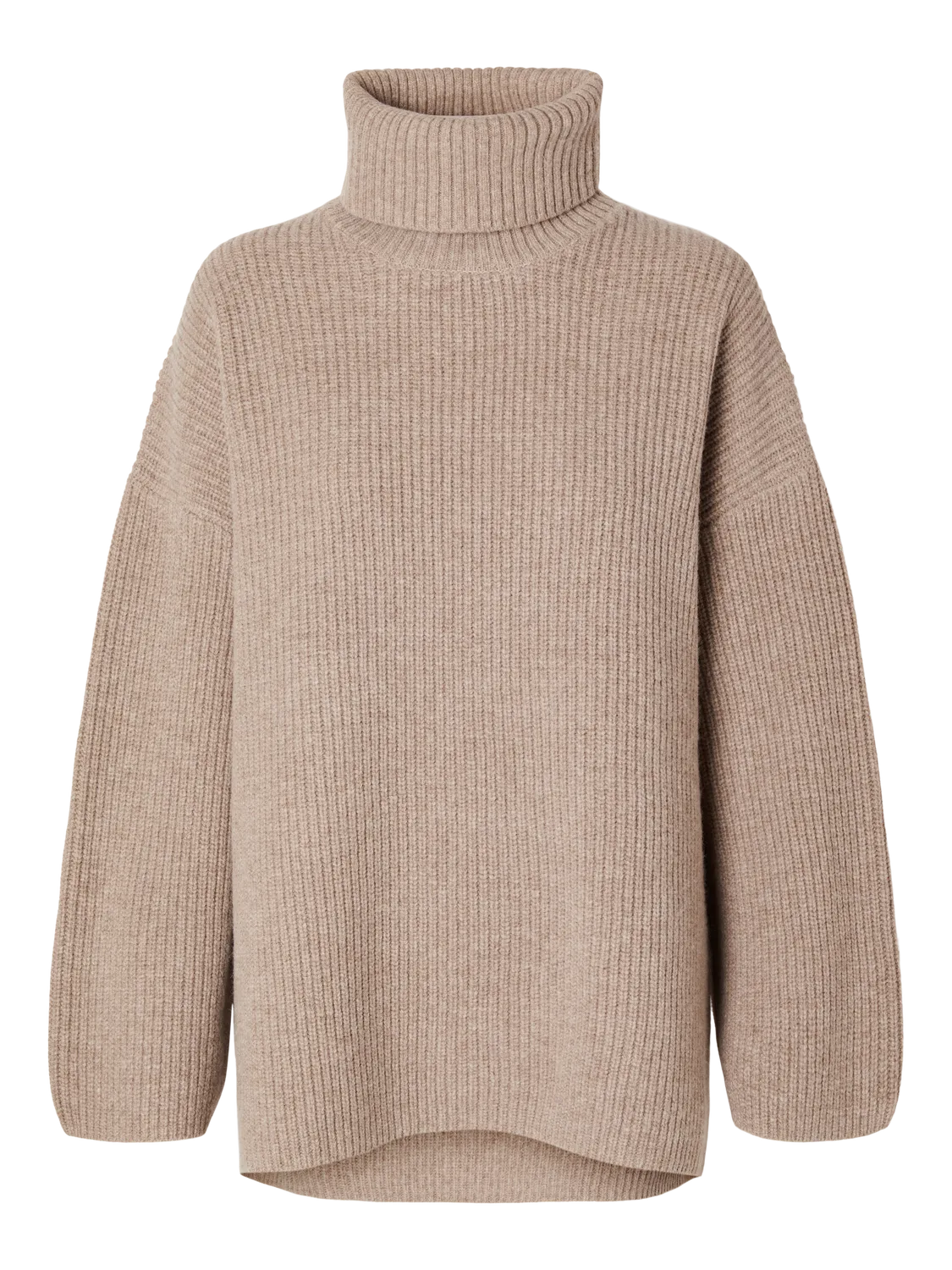 Mary Ls Long Knit Roll Neck - Irish Cream