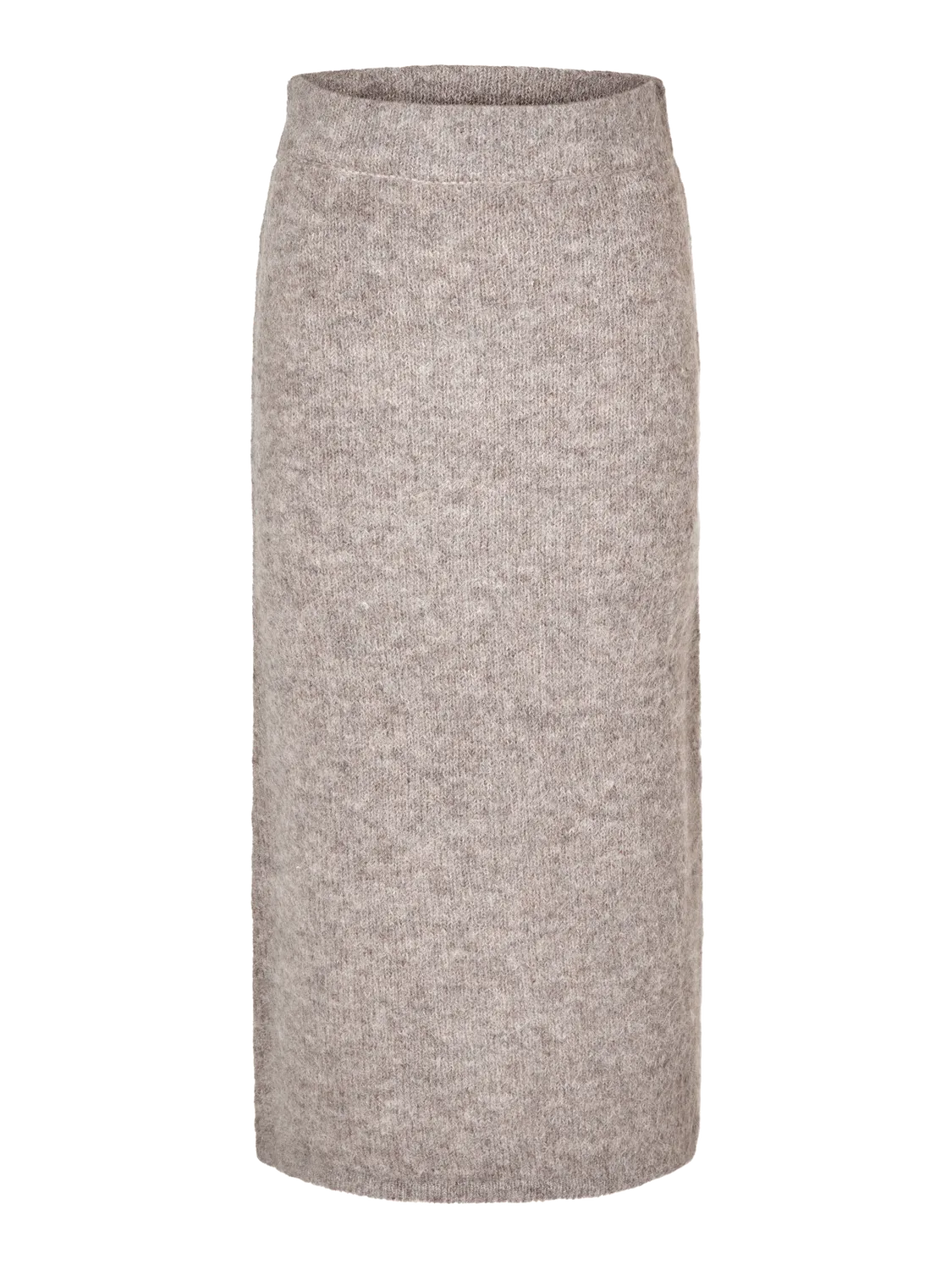 Gabella Hw Midi Knit Skirt - Steel Gray Melange