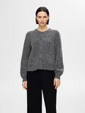 Sia Ras Ls Knit Pocket Cardigan - Medium Grey Melange