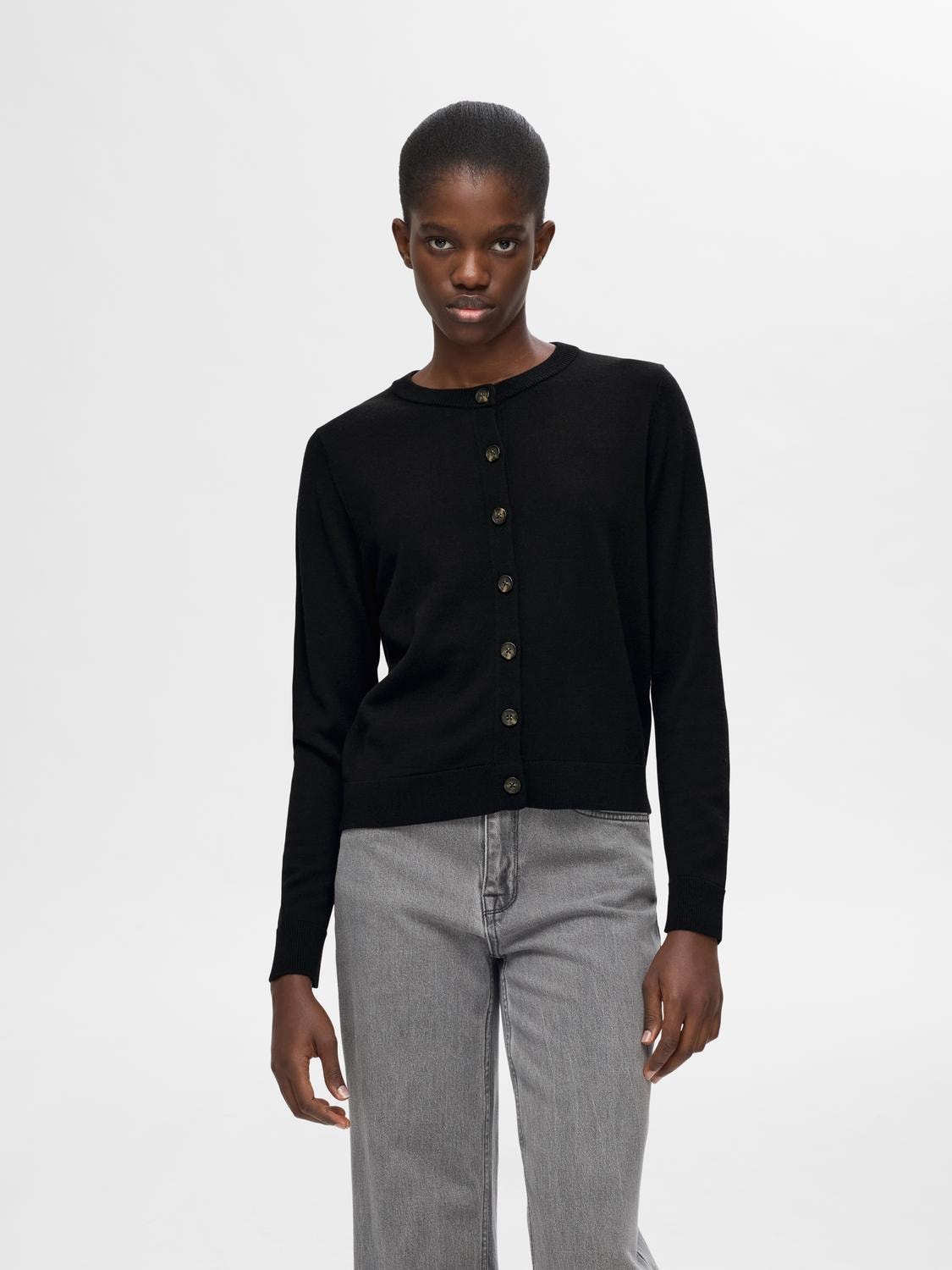 Hella Ls Knit Cardigan - Black