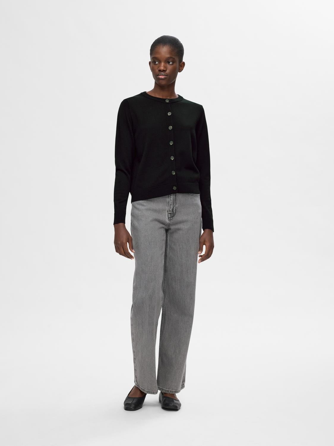 Hella Ls Knit Cardigan - Black