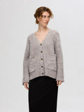 Alva Ls Knit Cardigan - Steel Gray Birch