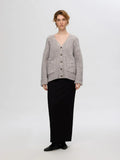 Alva Ls Knit Cardigan - Steel Gray Birch