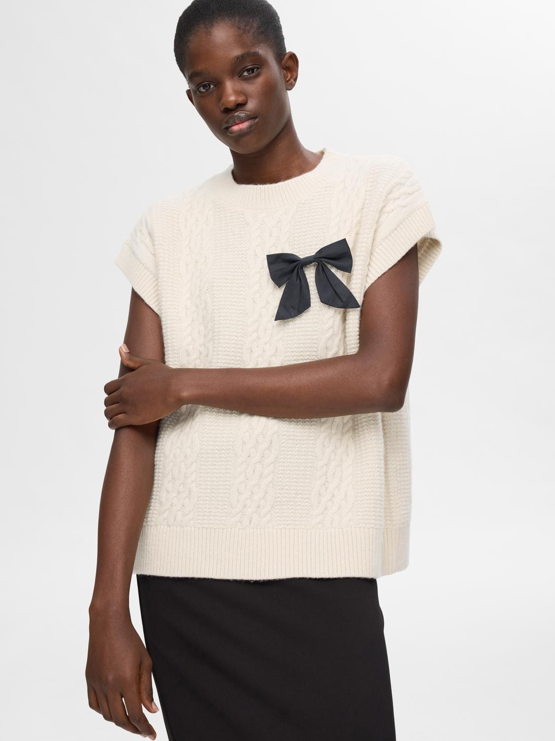 Elina Marie Knit Vest - Birch