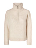 Sia Ras Ls Knit Half Zipper Ex - Birch
