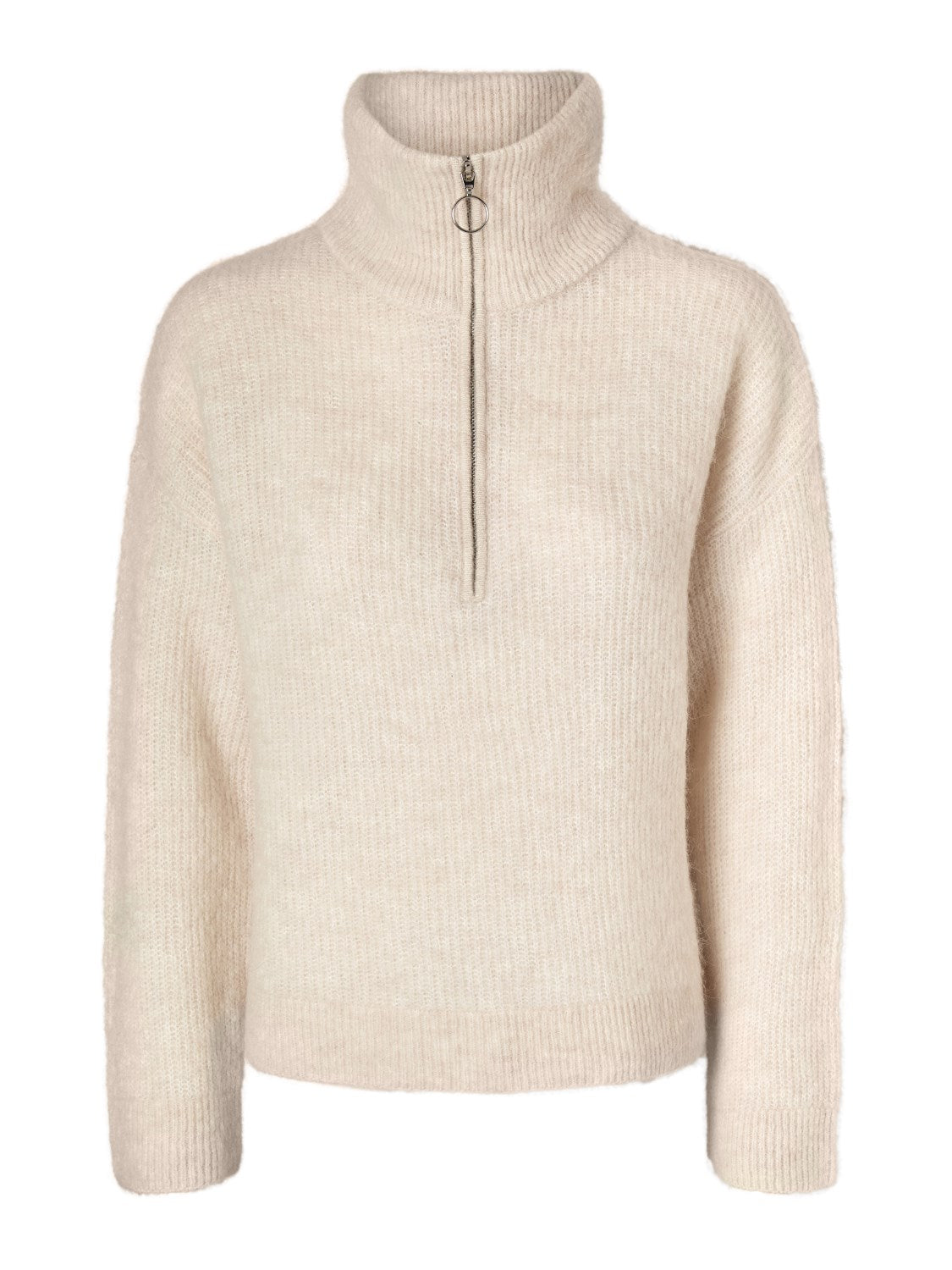 Sia Ras Ls Knit Half Zipper Ex - Birch