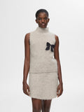 Emili Sl Knit High Neck Top - Dove Birch