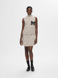 Emili Sl Knit High Neck Top - Dove Birch