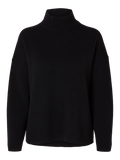 Cille Cashmere Blend High Neck - Svart