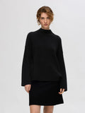 Cille Cashmere Blend High Neck - Svart