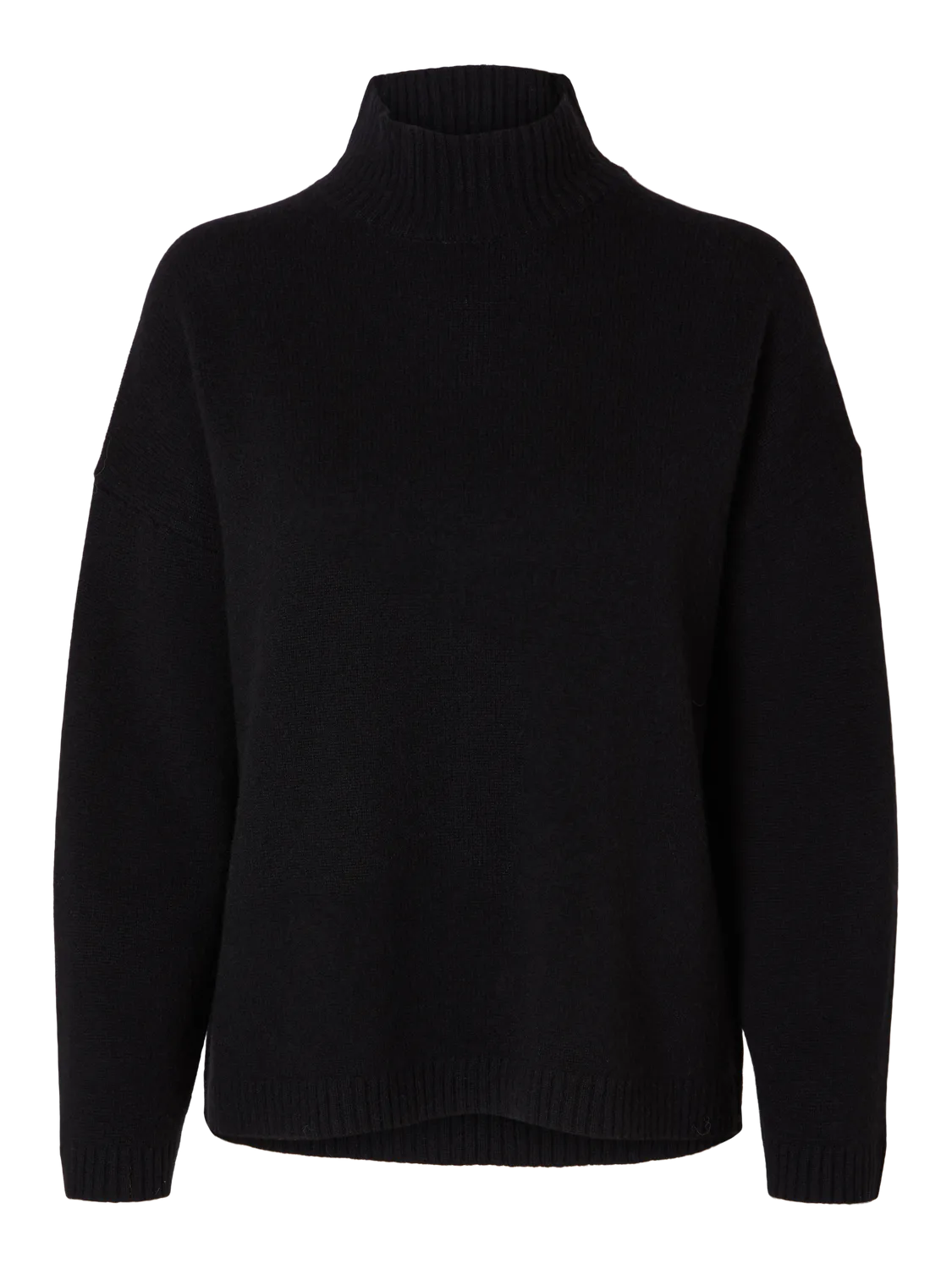 Cille Cashmere Blend High Neck - Svart