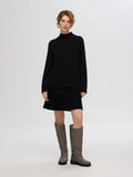 Cille Cashmere Blend High Neck - Svart