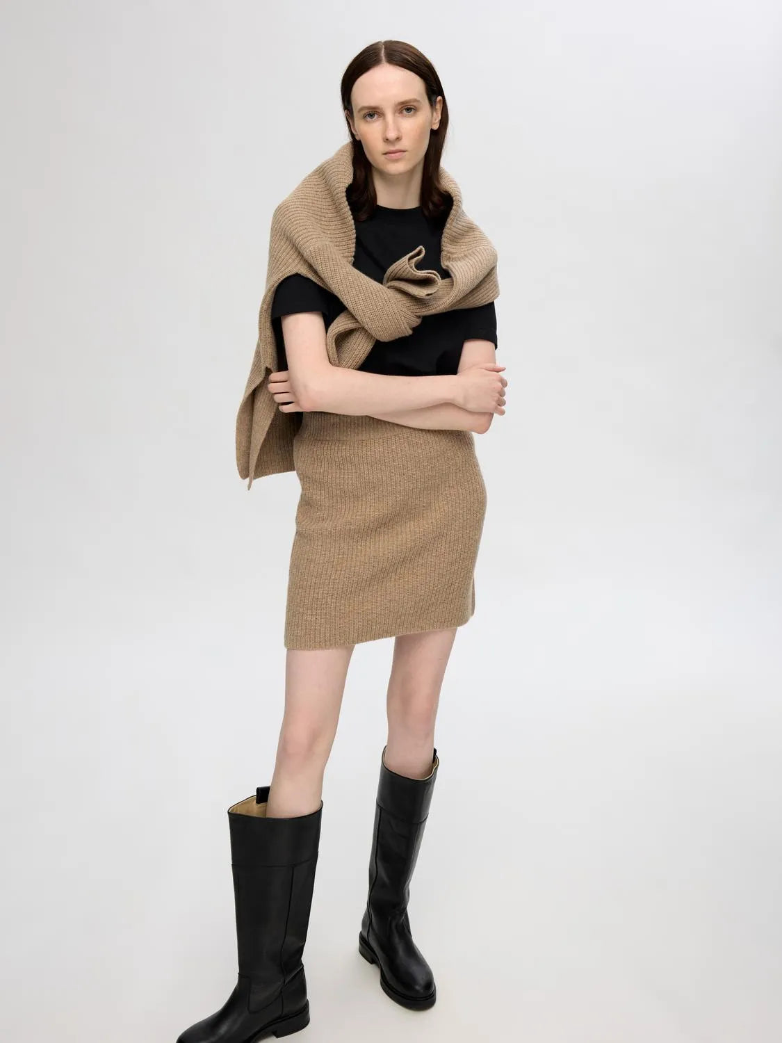Mary Short Knit Skirt - Irish Cream