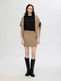 Mary Short Knit Skirt - Irish Cream