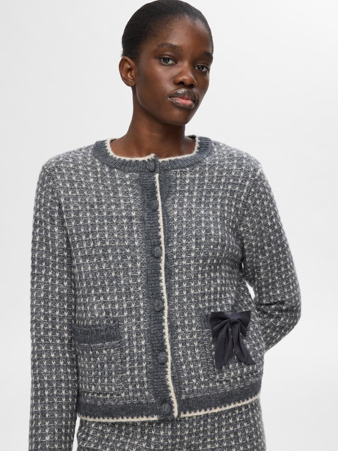 Sine Ls Knit Cardigan - Volcanic Ash Birch