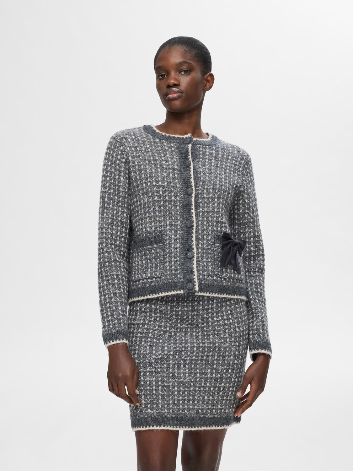 Sine Ls Knit Cardigan - Volcanic Ash Birch