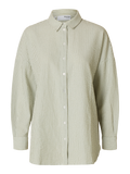 Vittoria-Sanni Ls Striped Shirt - Snow White W. Grey Stripes