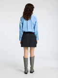 Lelou Hw Mini Skirt - Dark Grey Herringbone