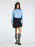 Lelou Hw Mini Skirt - Dark Grey Herringbone