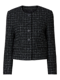 Wilma Ls Short Blazer - Black Checks