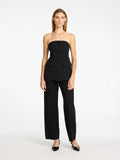 Eli Bustier Top - Black Silver Stripe